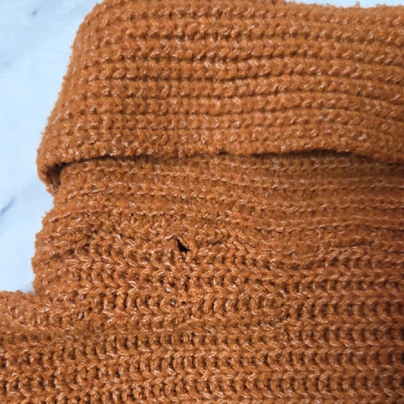 Pilcro Cowl Neck Sweater in Burnt Orange - Picture 7 of 7